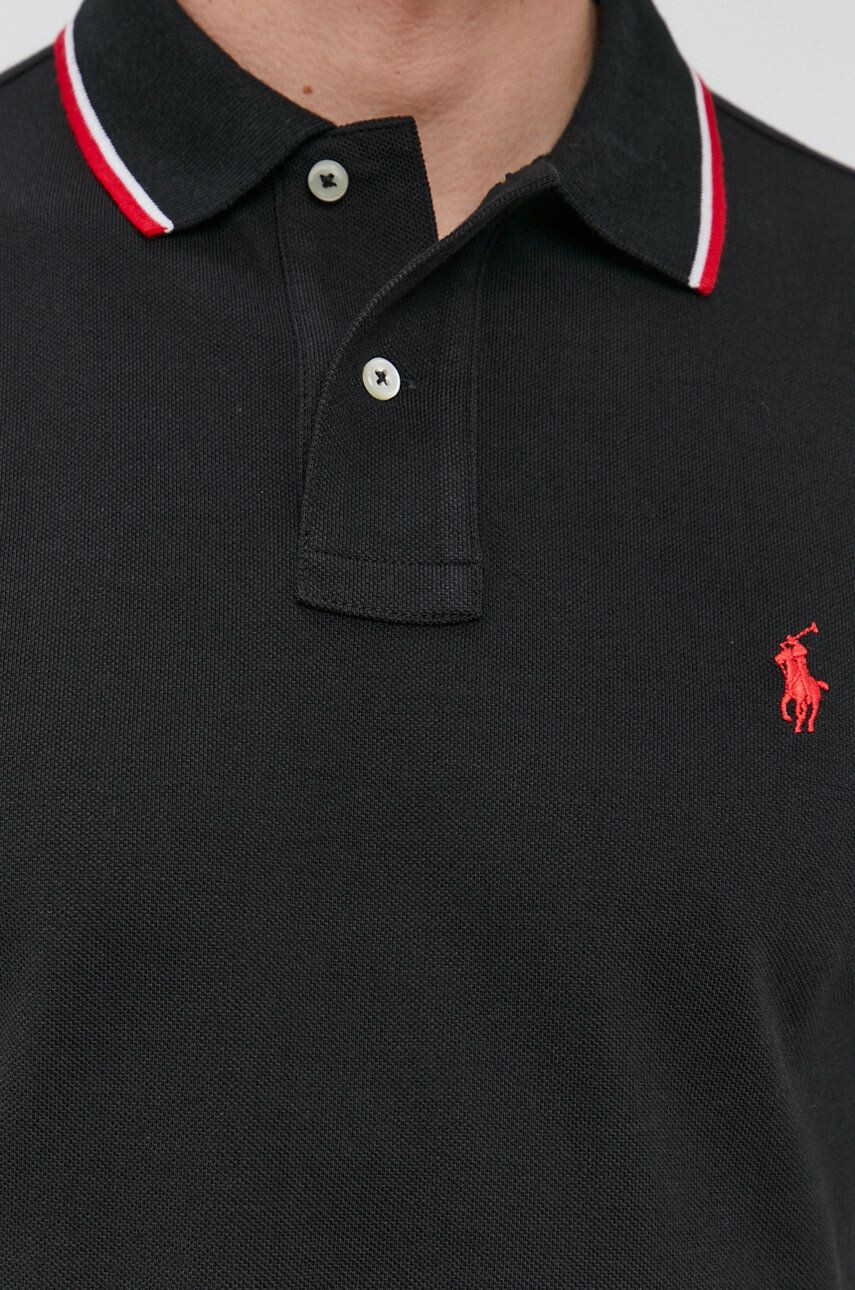 Polo Ralph Lauren Polo tričko pánske čierna farba jednofarebné - Pepit.sk