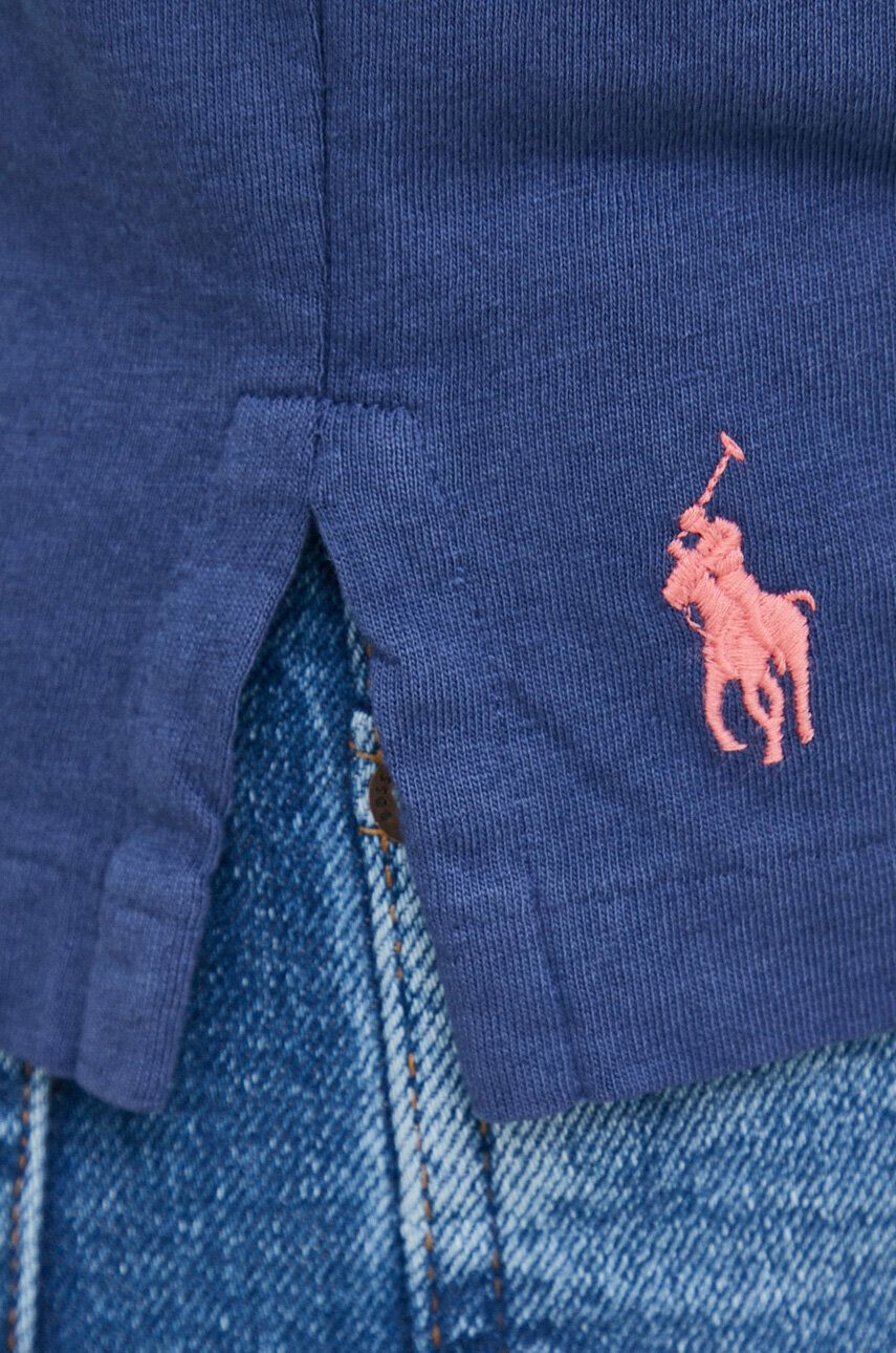 Polo Ralph Lauren Polo tričko s prímesou ľanu jednofarebné - Pepit.sk