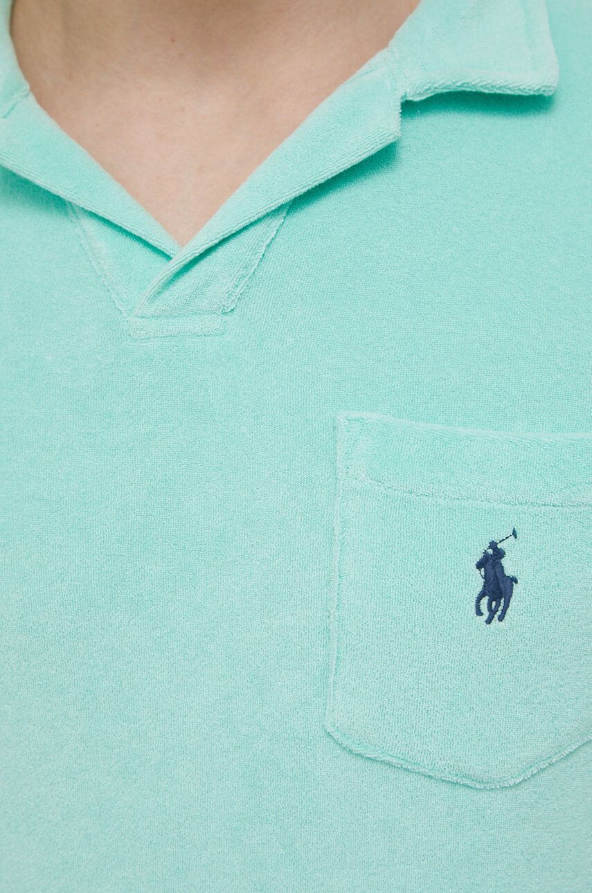 Polo Ralph Lauren Pyžamové polo tričko tyrkysová farba jednofarebná - Pepit.sk