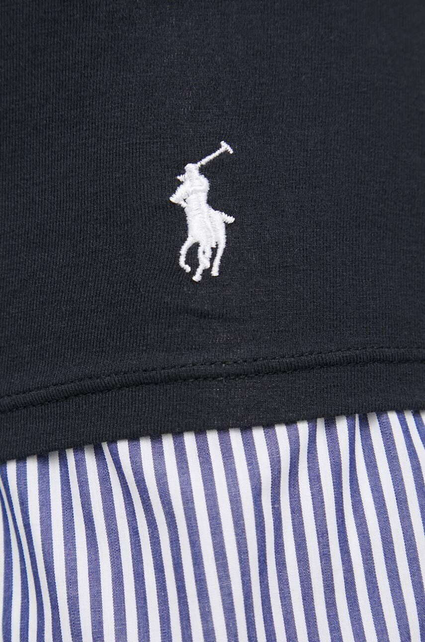 Polo Ralph Lauren Pyžamové tričko čierna farba - Pepit.sk