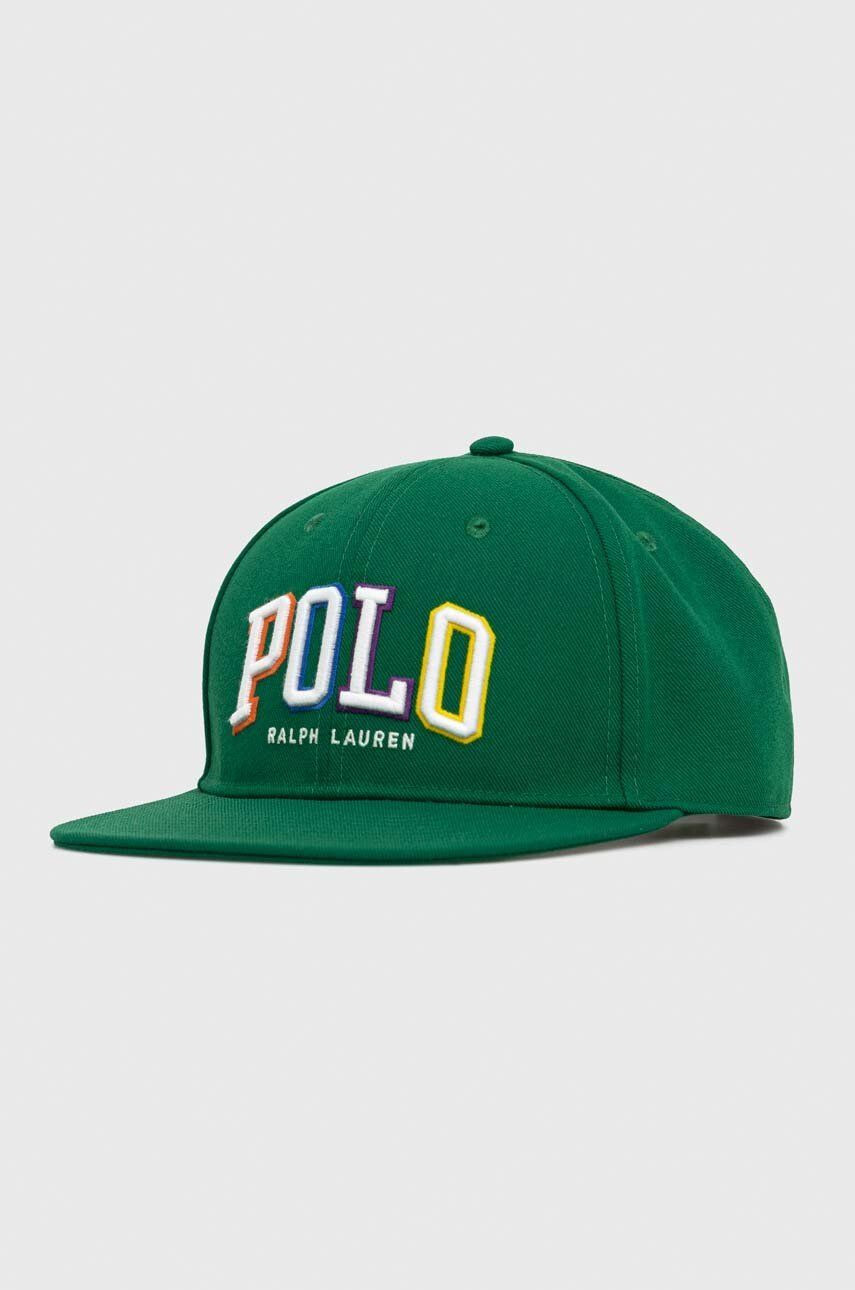 Polo Ralph Lauren Šiltovka zelená farba s nášivkou - Pepit.sk