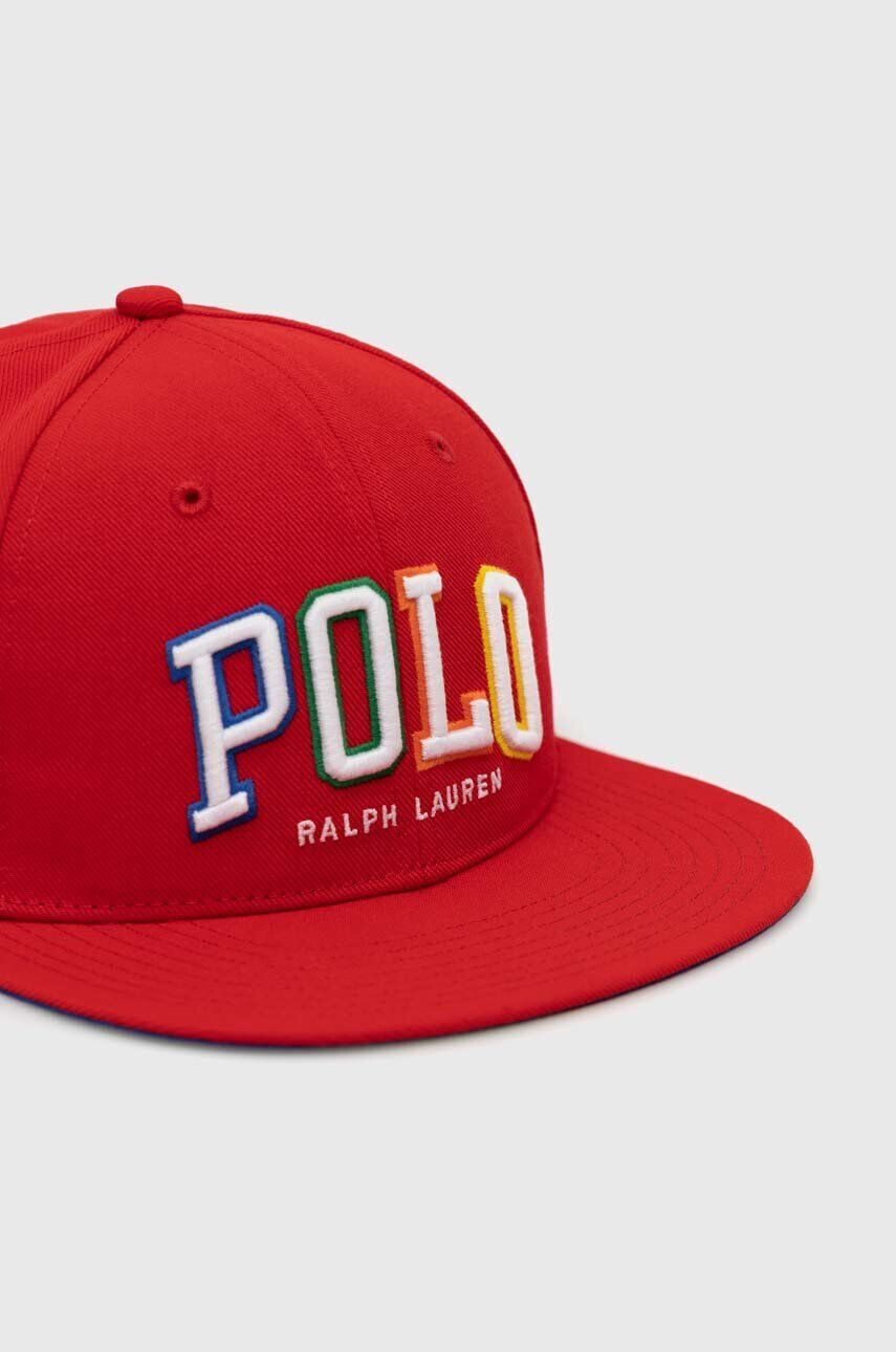 Polo Ralph Lauren Šiltovka červená farba s nášivkou - Pepit.sk