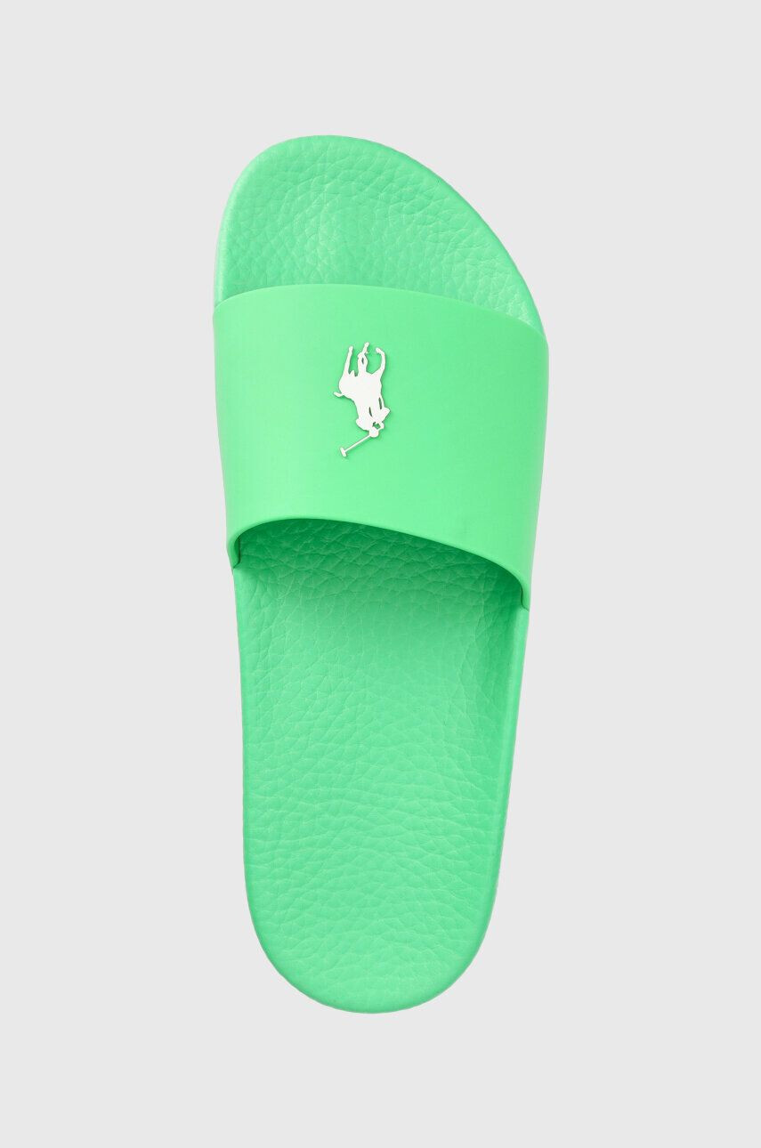 Polo Ralph Lauren Šľapky Polo Slide pánske zelená farba 809892945001 - Pepit.sk