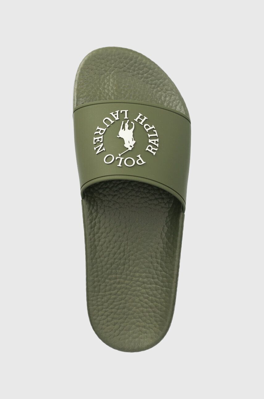 Polo Ralph Lauren Šľapky Polo Slide pánske zelená farba 809892947003 - Pepit.sk