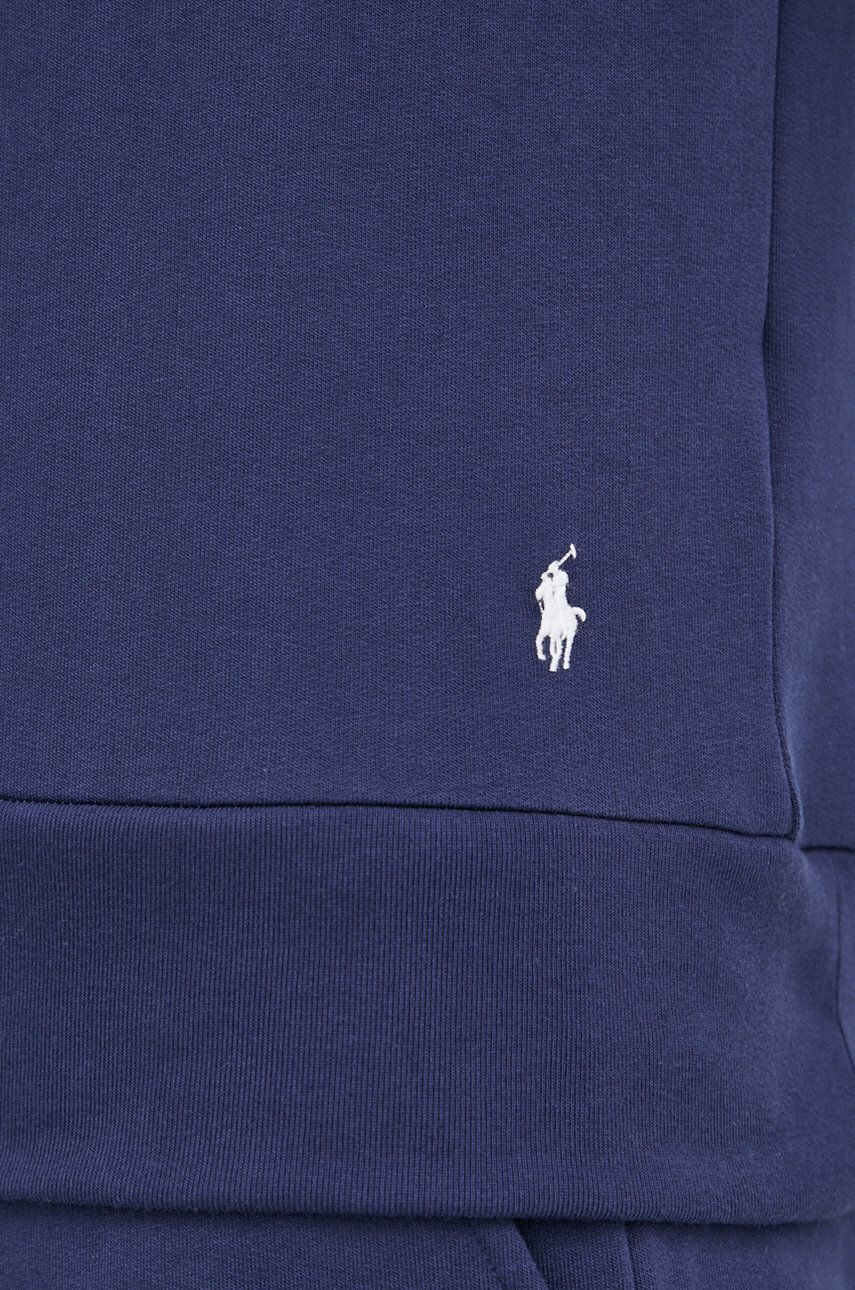 Polo Ralph Lauren Tričko s dlhým rukávom pánske tmavomodrá farba s potlačou - Pepit.sk