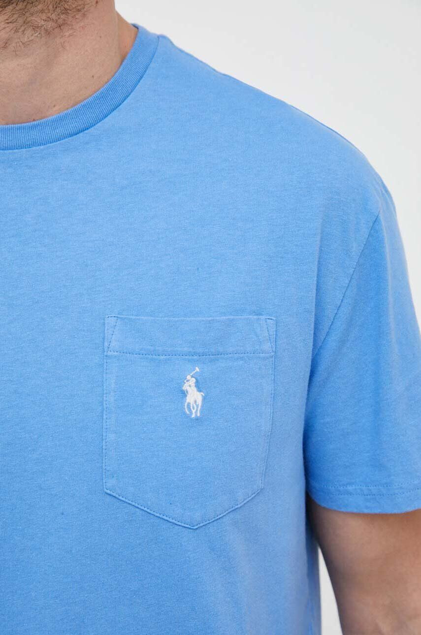 Polo Ralph Lauren Tričko s prímesou ľanu jednofarebný - Pepit.sk