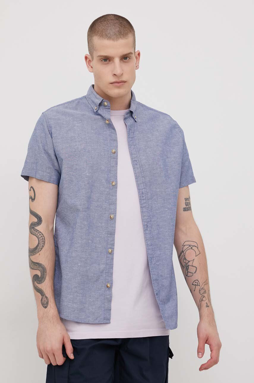 Produkt by Jack & Jones Košeľa s prímesou ľanu - Pepit.sk