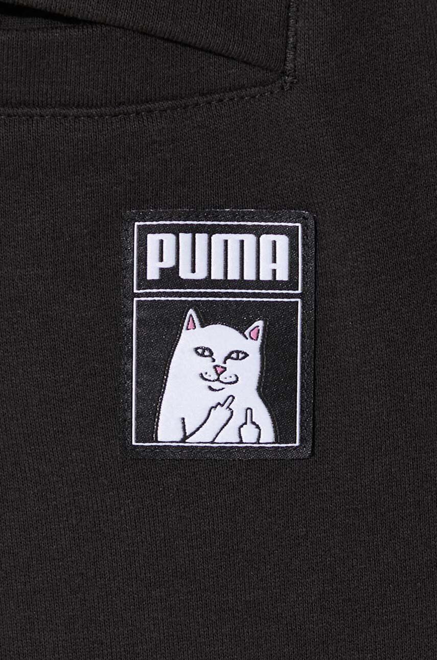 Puma Bavlnené tepláky X RIPNDIP čierna farba s potlačou - Pepit.sk