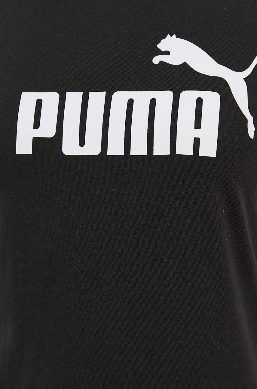 Puma Bavlnené tričko 586774 čierna farba - Pepit.sk