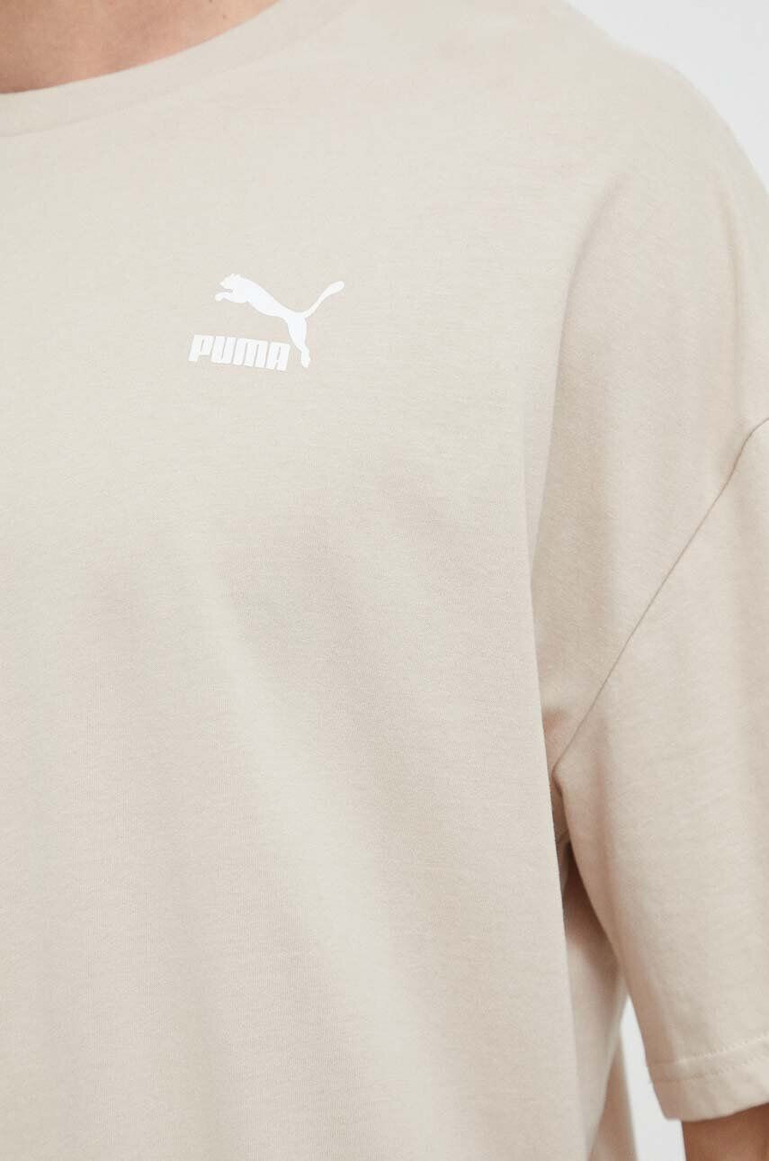 Puma Bavlnené tričko 538070-88 béžová farba jednofarebné - Pepit.sk