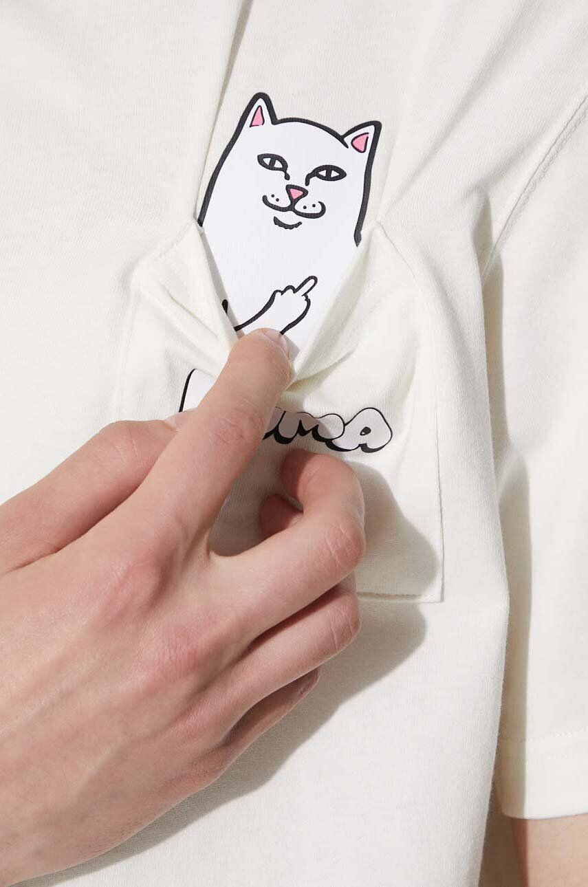 Puma Bavlnené tričko X RIPNDIP béžová farba s potlačou - Pepit.sk