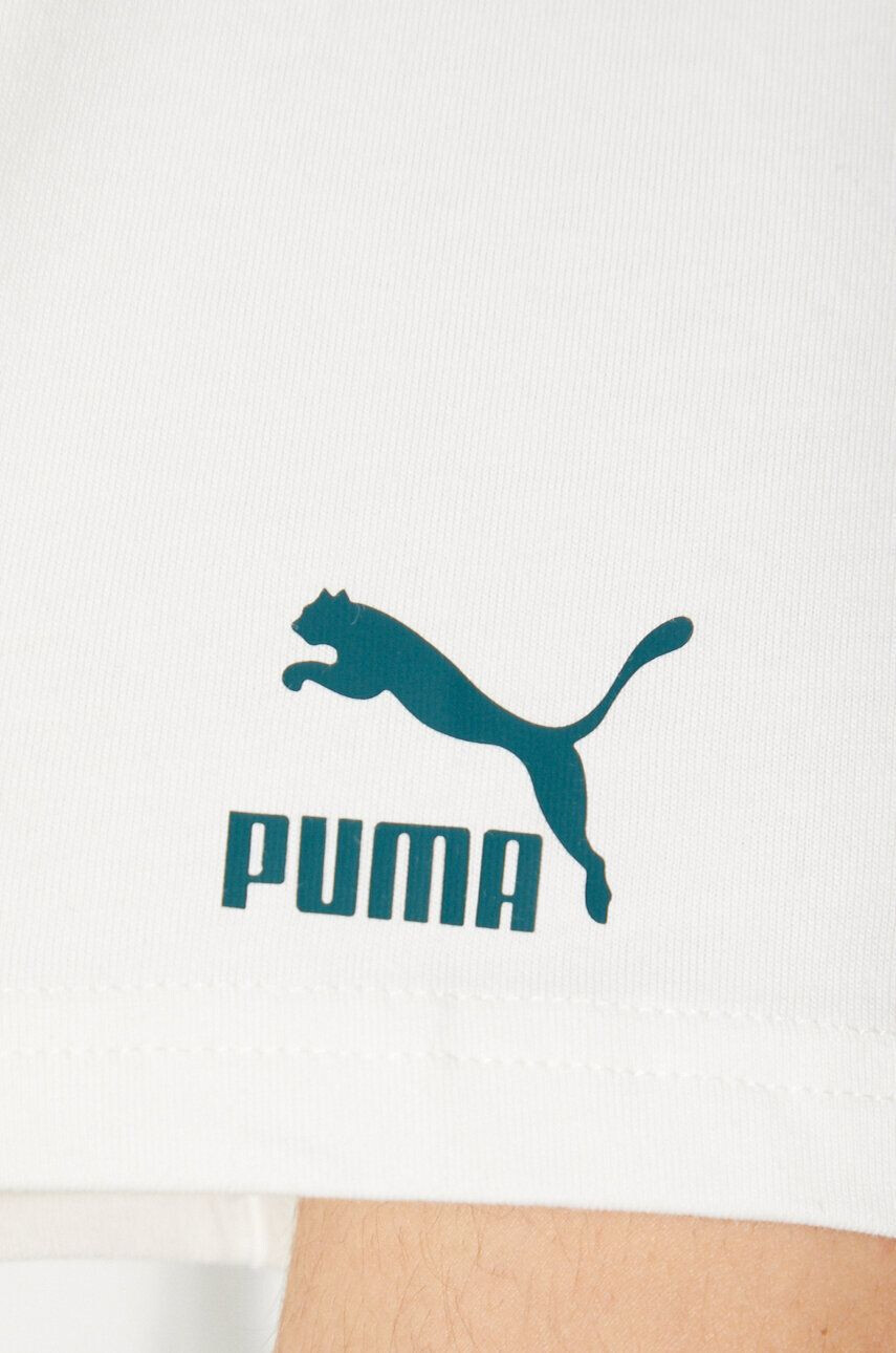 Puma Bavlnené tričko X STAPLE pánske béžová farba s potlačou - Pepit.sk