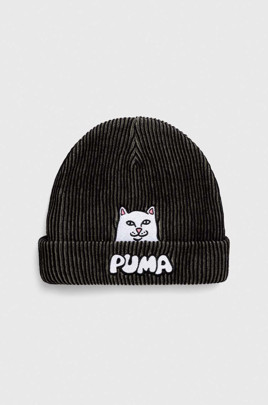 Puma Čiapka s prímesou vlny x RIPNDIP čierna farba - Pepit.sk