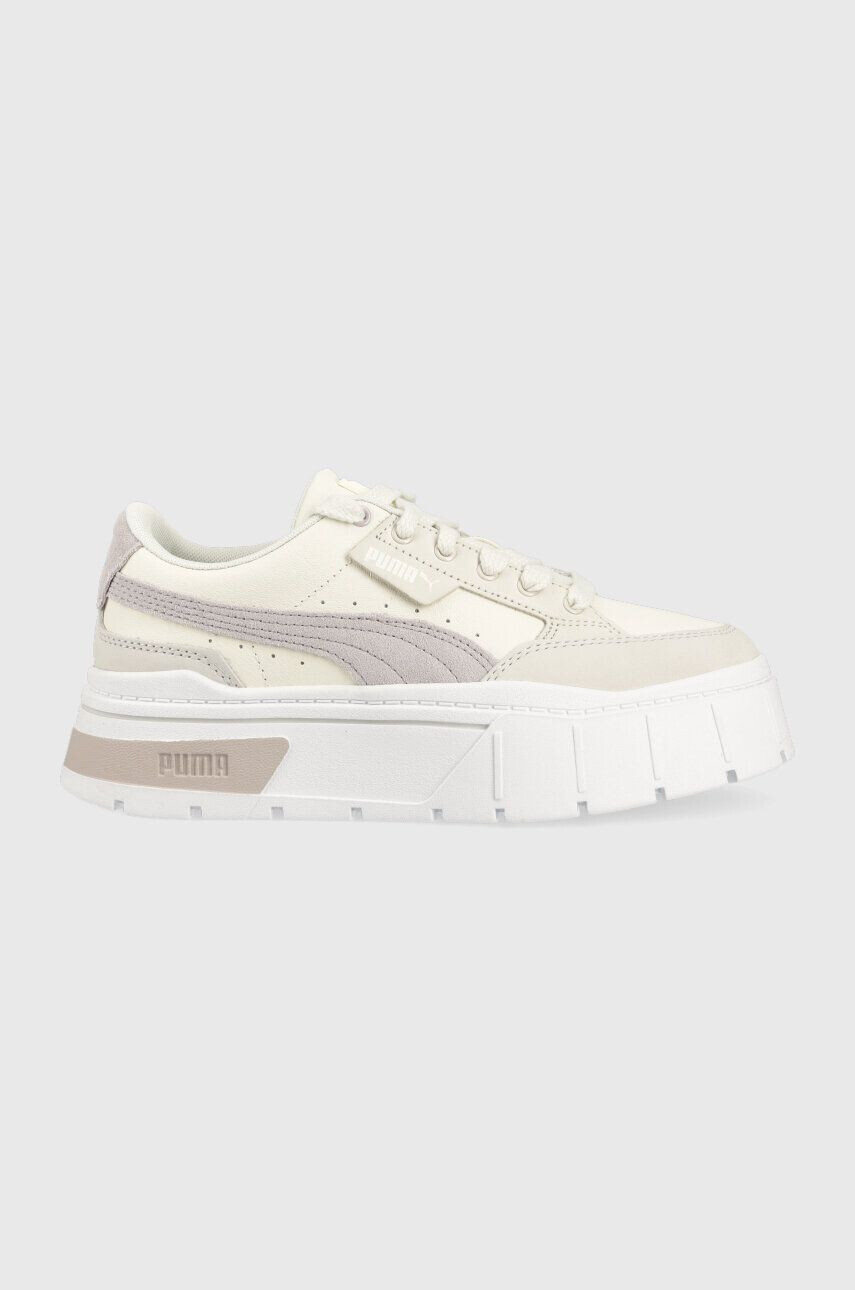 Puma Kožené tenisky Mayze Stack Luxe Wns 389853-05 biela farba - Pepit.sk