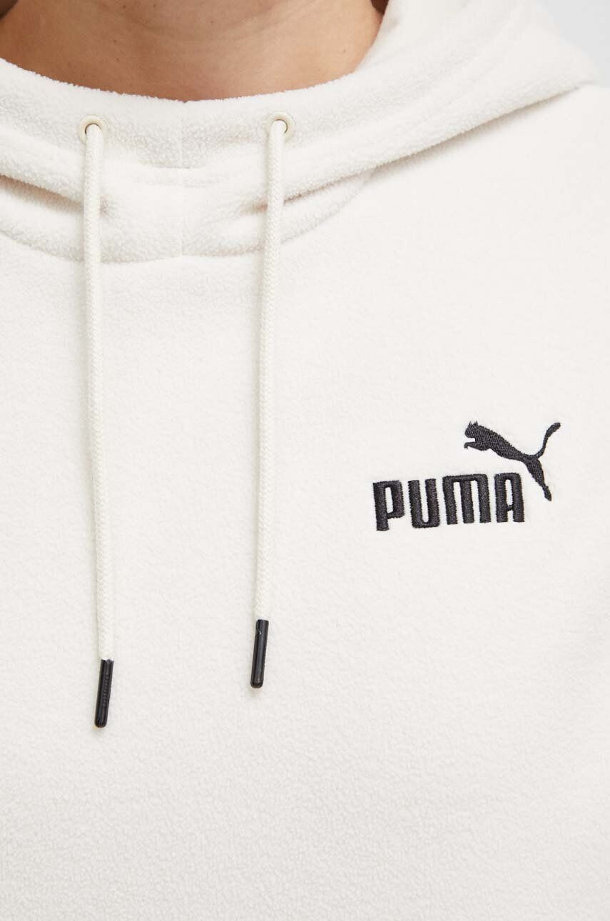 Puma Mikina dámska béžová farba s kapucňou s potlačou - Pepit.sk