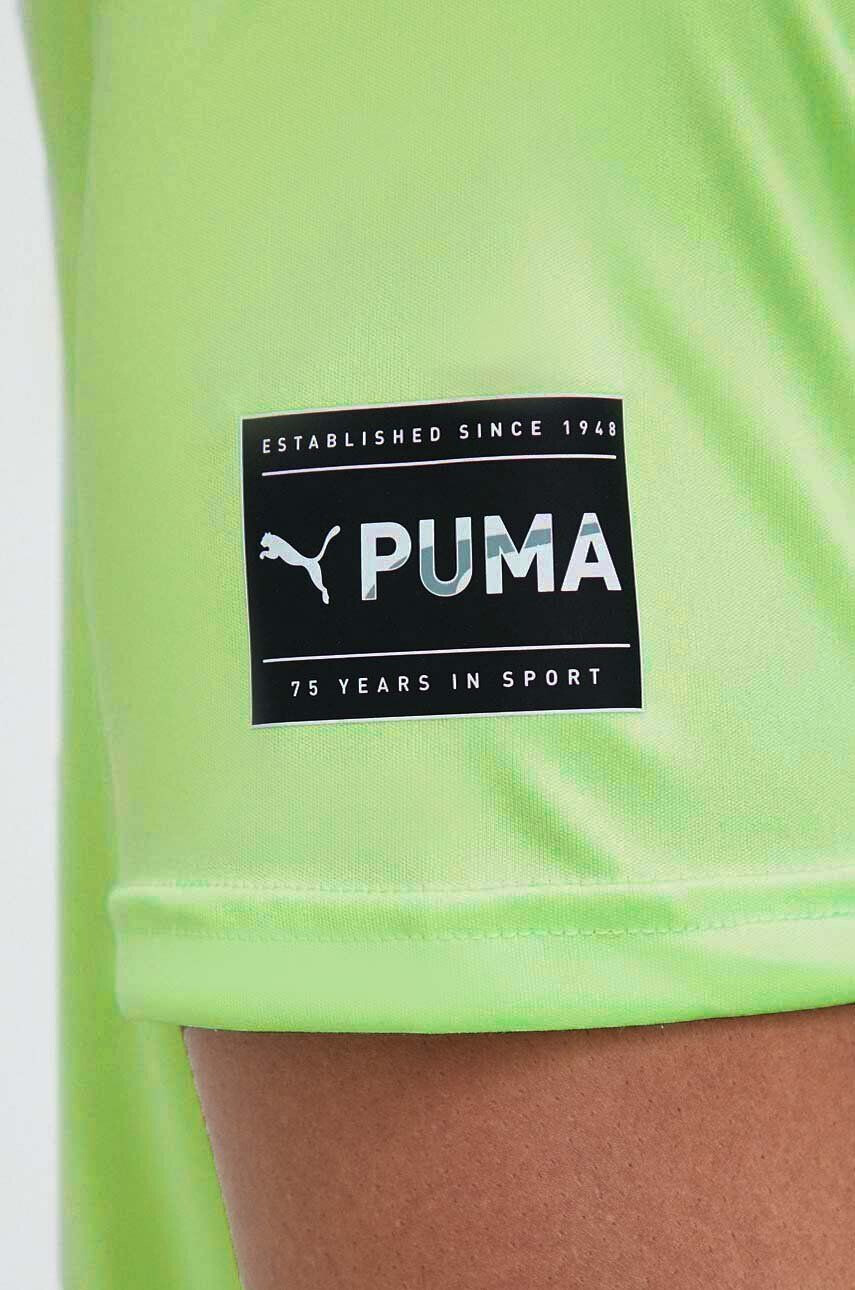 Puma Tréningové tričko Fit zelená farba s potlačou - Pepit.sk