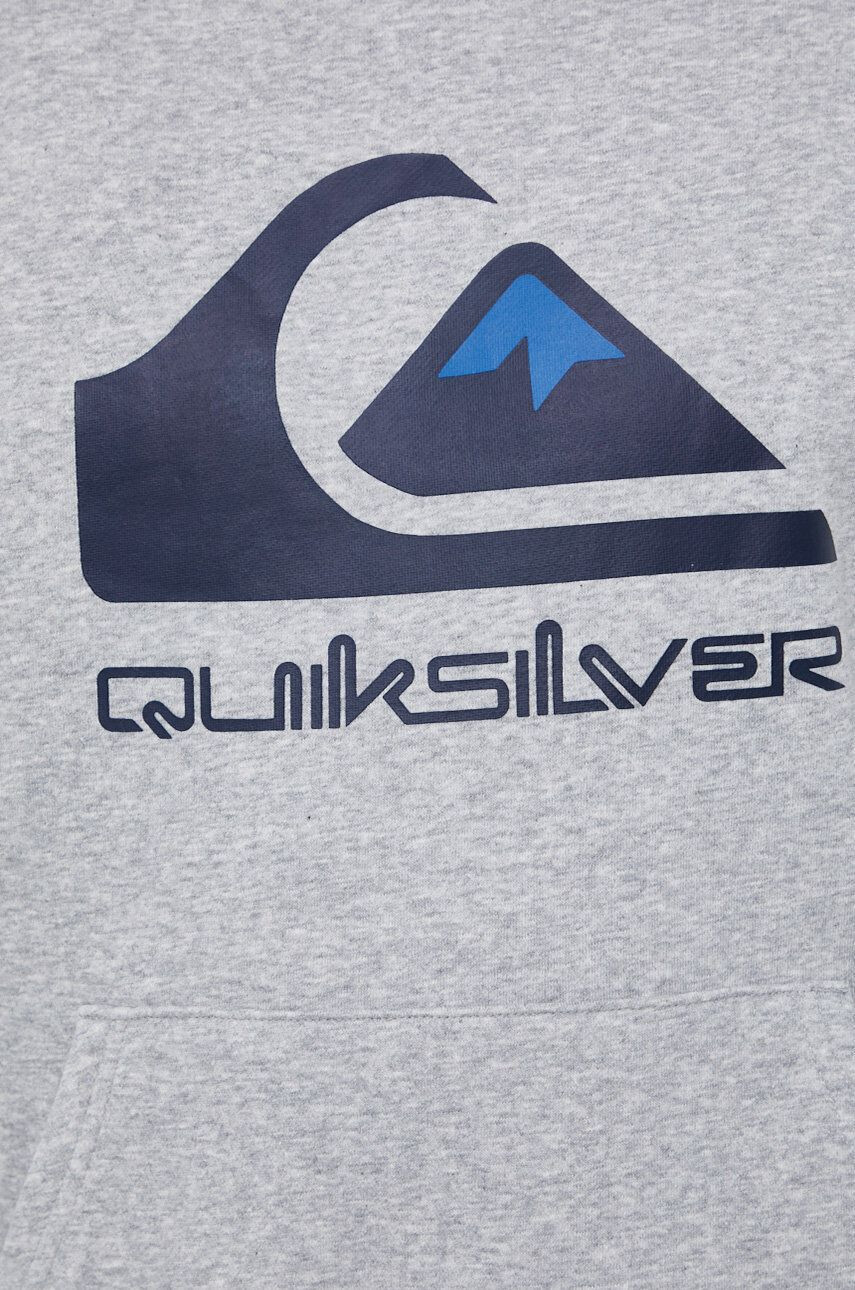 Quiksilver Mikina pánska šedá farba s potlačou - Pepit.sk