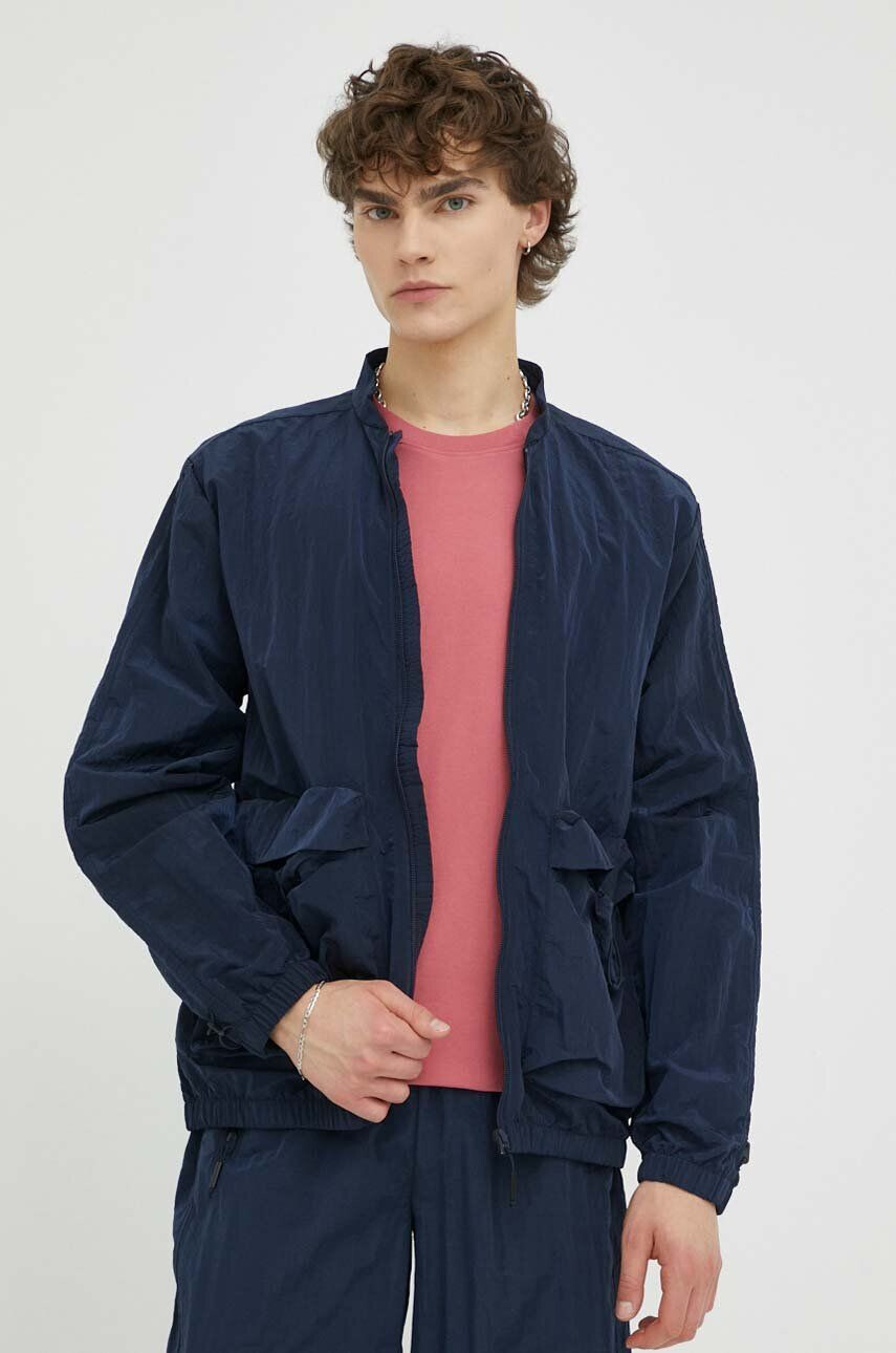 Rains Bunda 18960 Bomber Jacket tmavomodrá farba prechodná - Pepit.sk