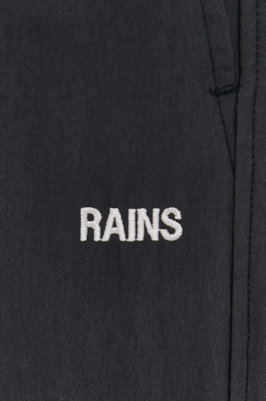 Rains Nohavice Woven Pants Regular 18700.01-Black čierna farba rovné vysoký pás - Pepit.sk