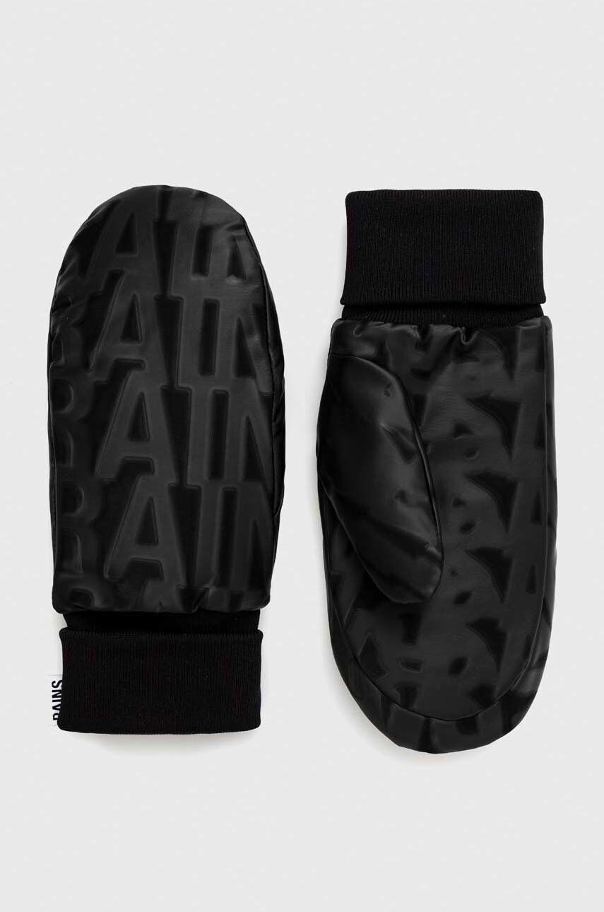 Rains Rukavice 16070 Puffer Mittens čierna farba - Pepit.sk