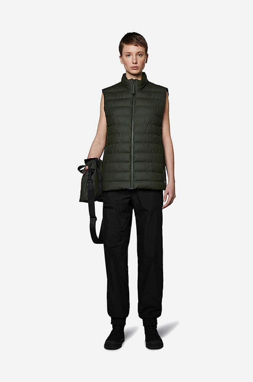 Rains Vesta Trekker Vest 15200 GREEN zelená farba prechodná - Pepit.sk