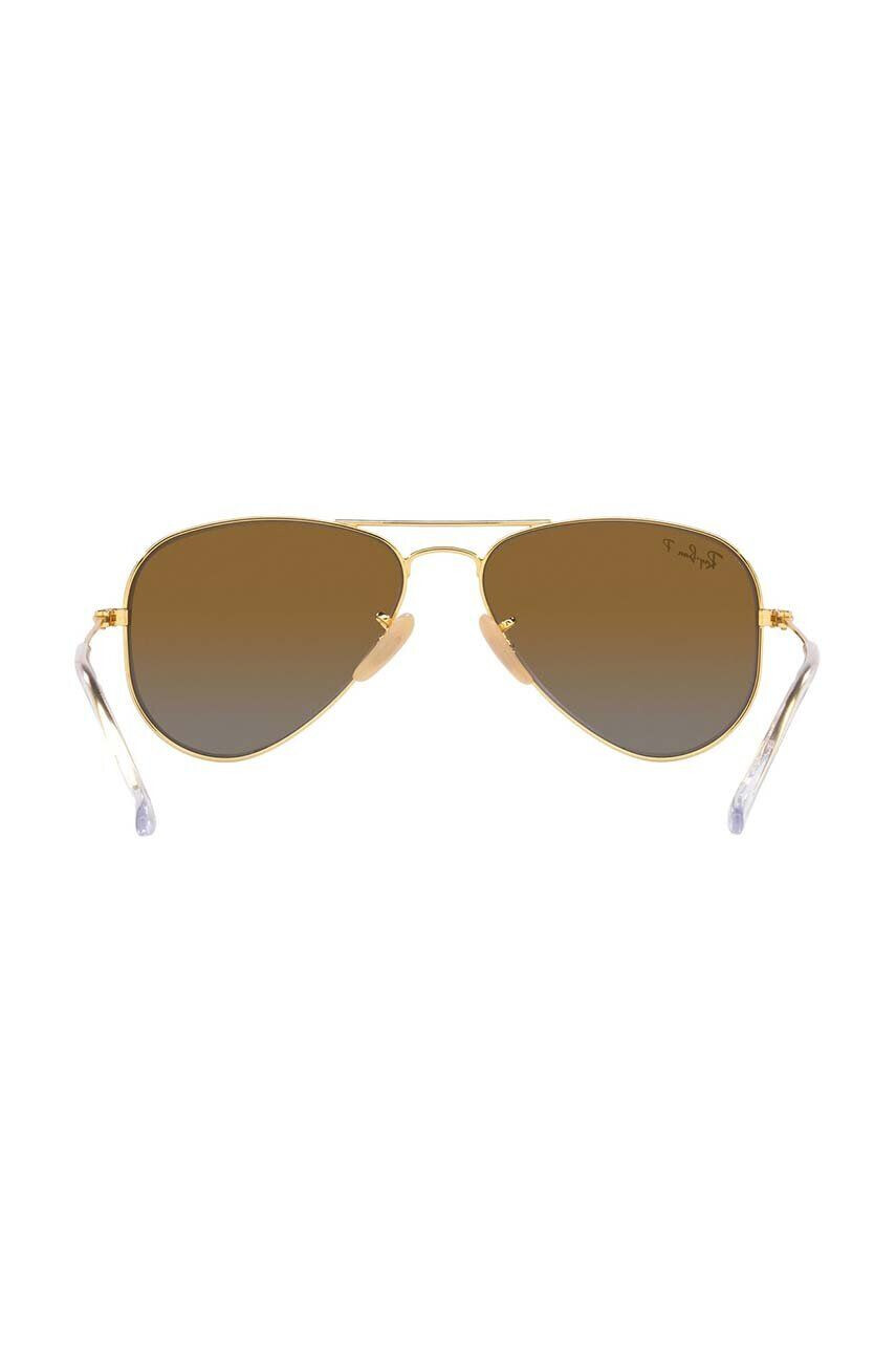 Ray-Ban Detské slnečné okuliare Junior Aviator hnedá farba 0RJ9506S-Polarized - Pepit.sk