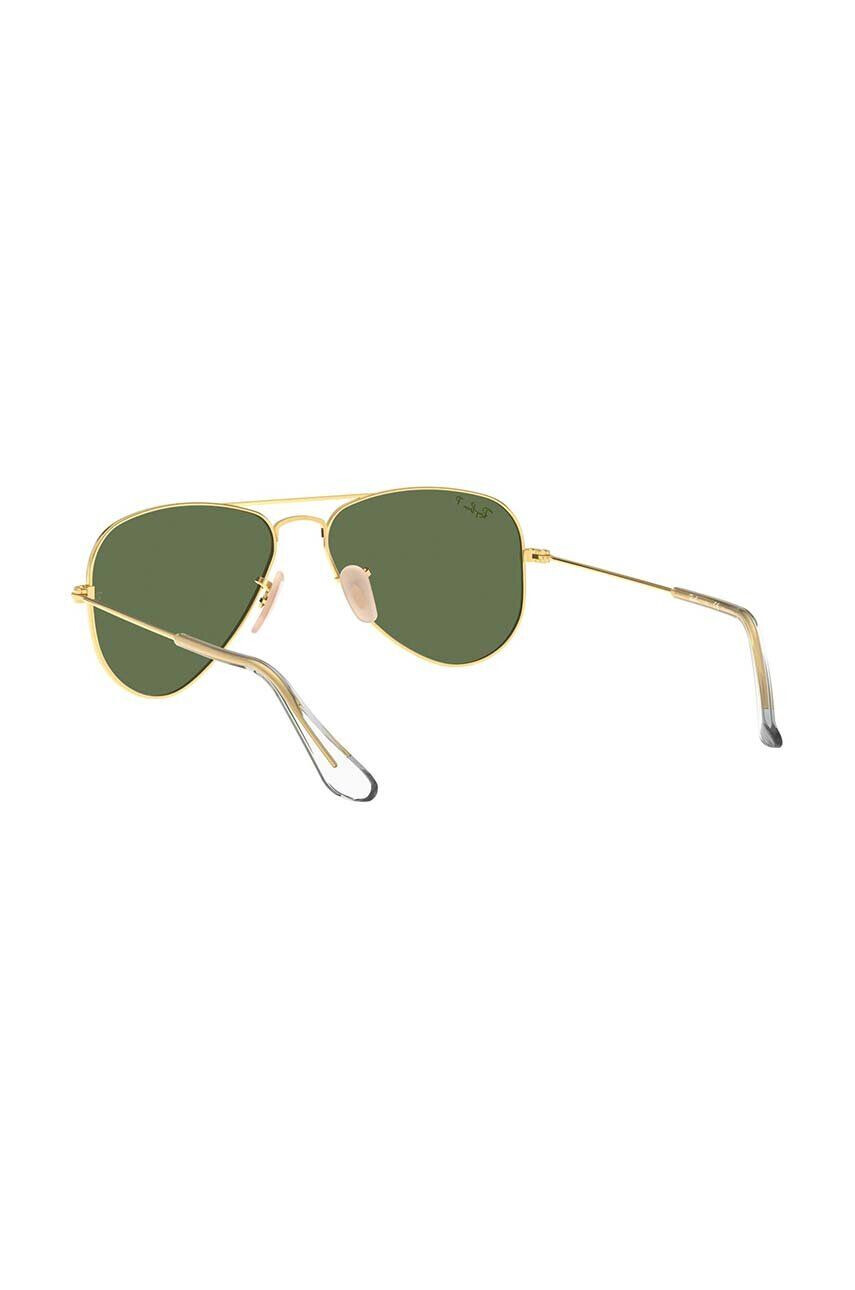 Ray-Ban Detské slnečné okuliare Junior Aviator zelená farba 0RJ9506S-Polarized - Pepit.sk