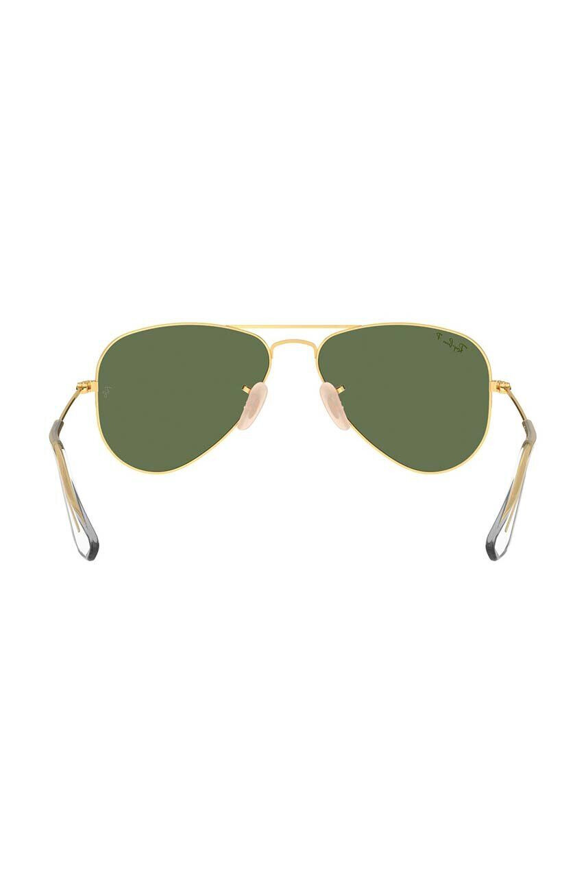 Ray-Ban Detské slnečné okuliare Junior Aviator zelená farba 0RJ9506S-Polarized - Pepit.sk