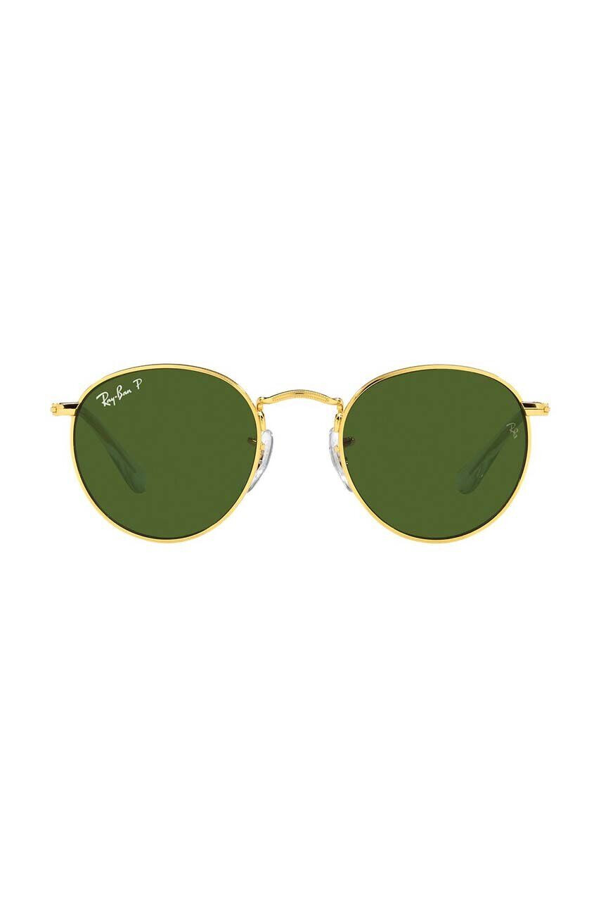 Ray-Ban Detské slnečné okuliare Round Kids zelená farba 0RJ9547S-Polarized - Pepit.sk