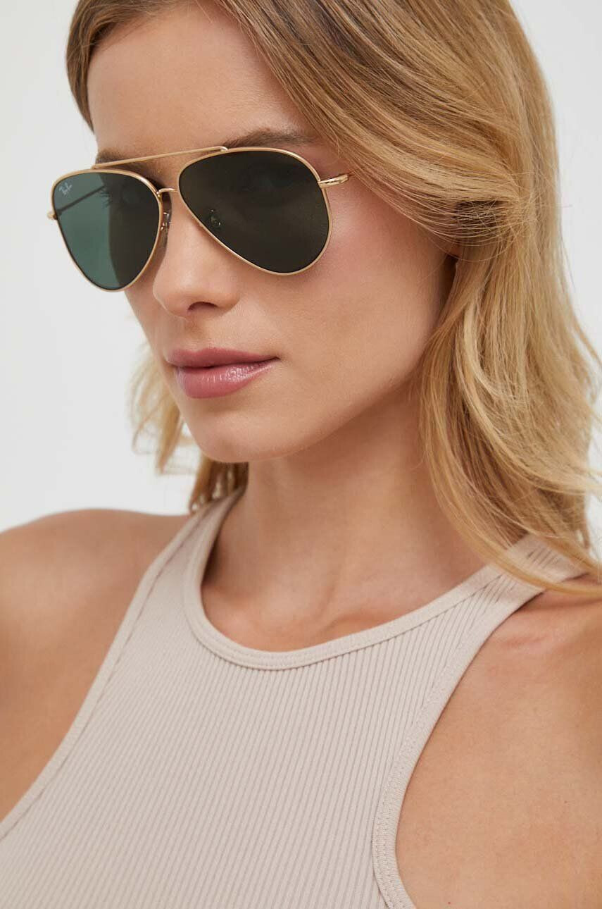 Ray-Ban Slnečné okuliare 0RBR0101S zlatá farba - Pepit.sk