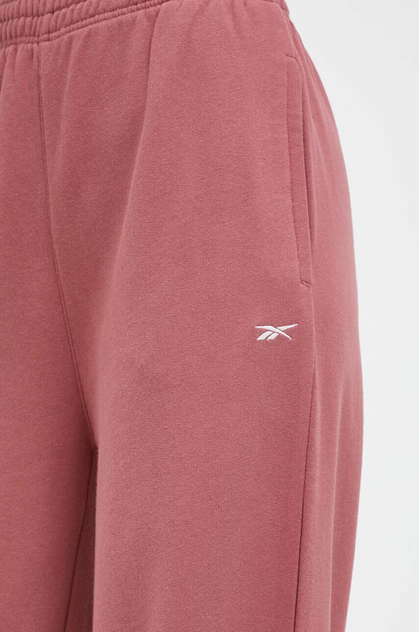 Reebok Classic Bavlnené tepláky ružová farba jednofarebné - Pepit.sk