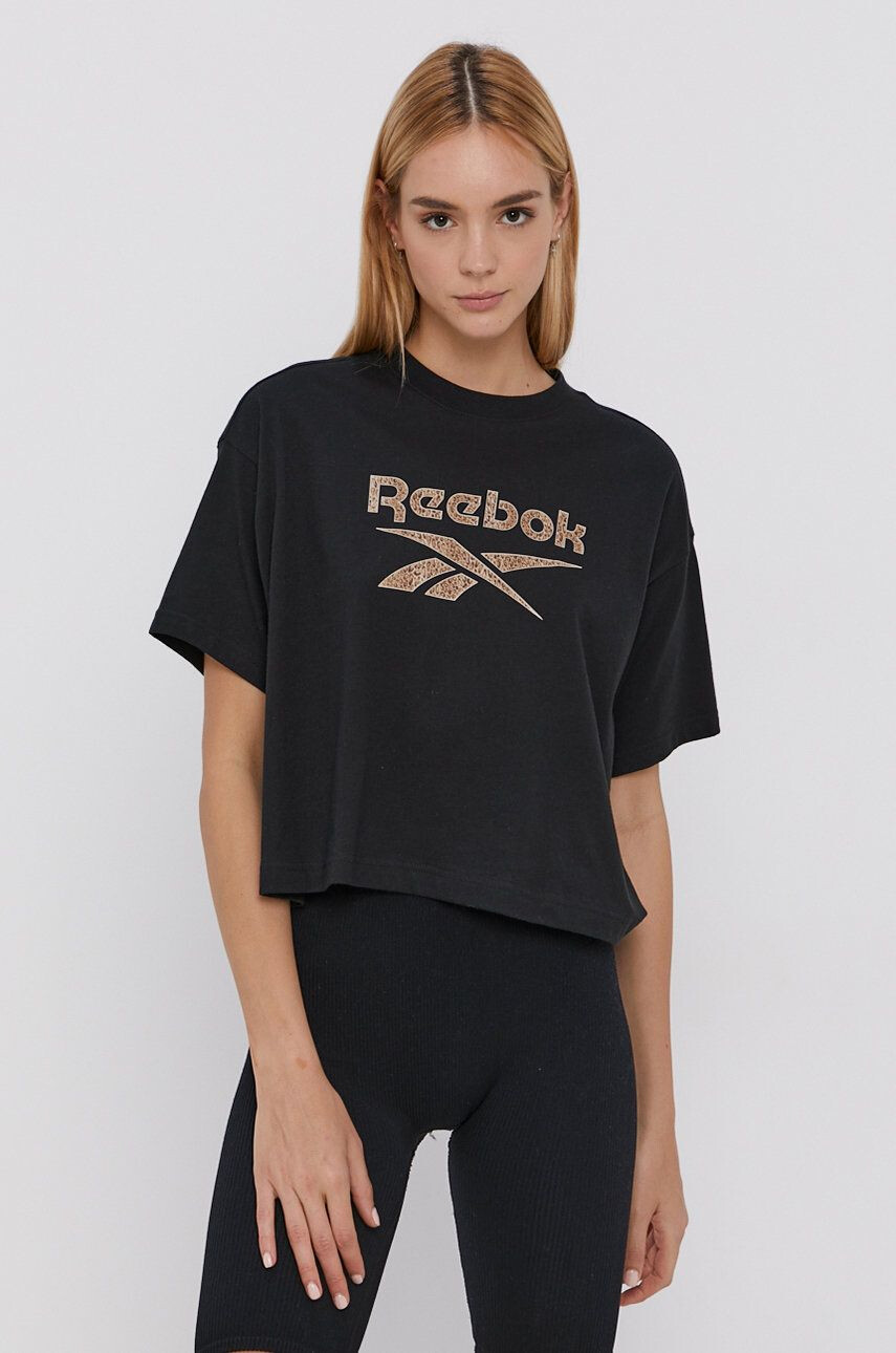 Reebok Classic Bavlnené tričko biela farba vzorované - Pepit.sk