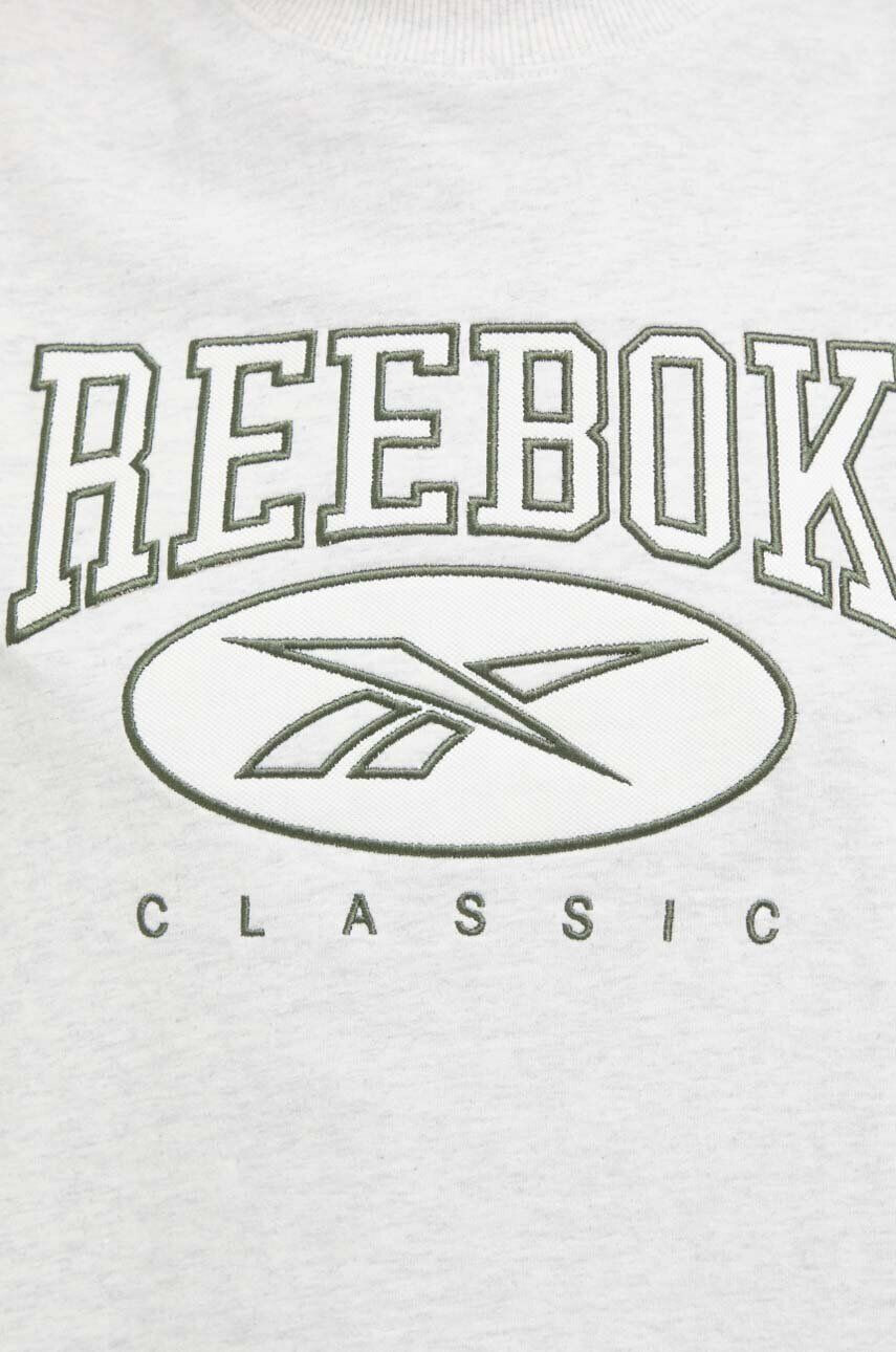 Reebok Classic Bavlnené tričko šedá farba - Pepit.sk