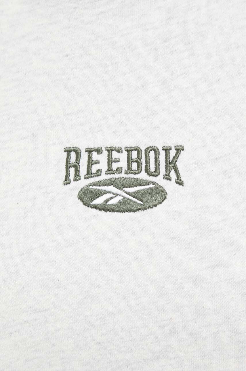 Reebok Classic Bavlnené tričko šedá farba - Pepit.sk