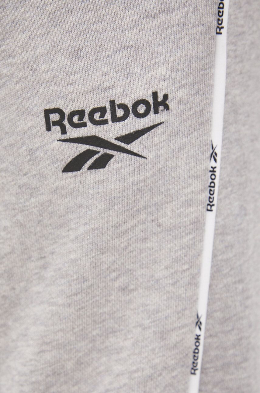 Reebok Nohavice HA9021 pánske šedá farba melanžové - Pepit.sk