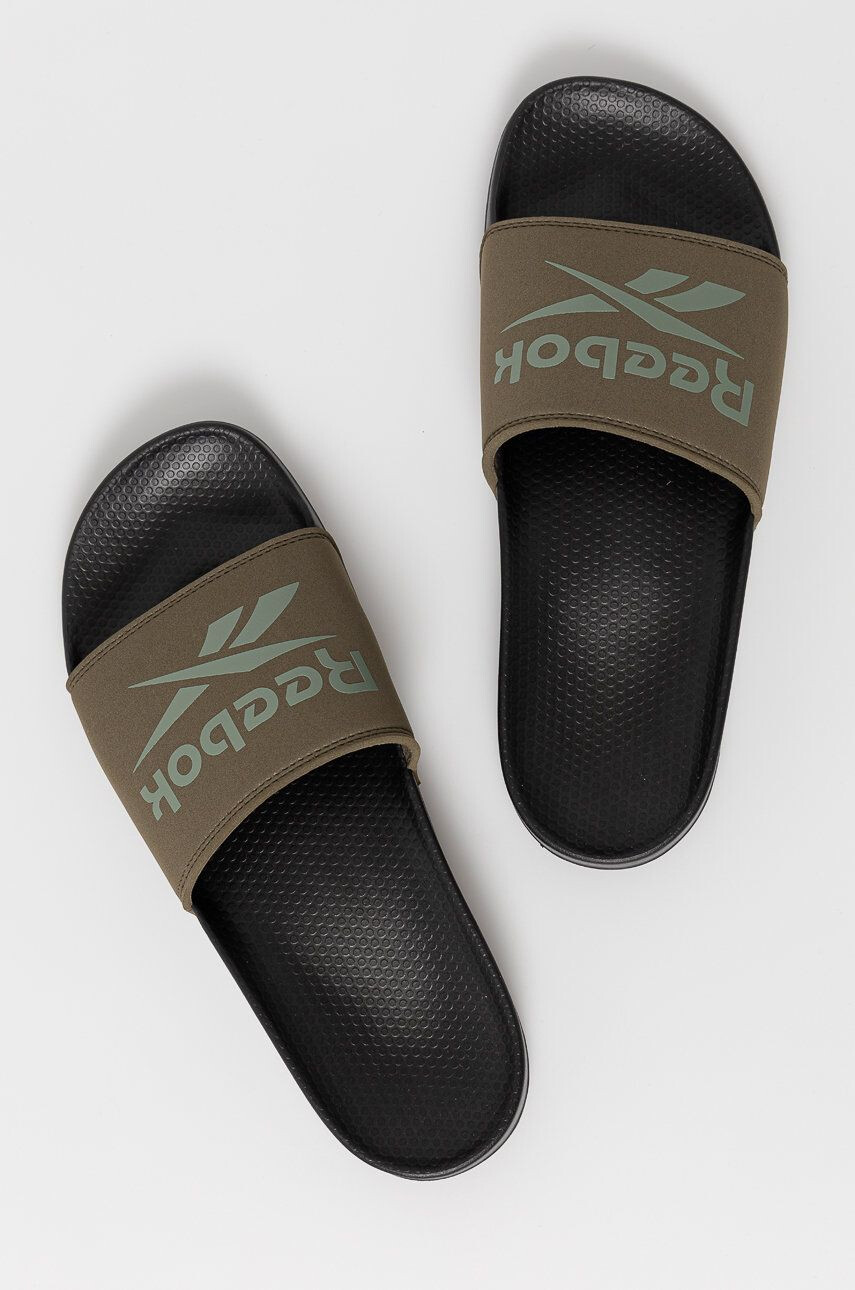 Reebok Šľapky FX3093 pánske zelená farba - Pepit.sk