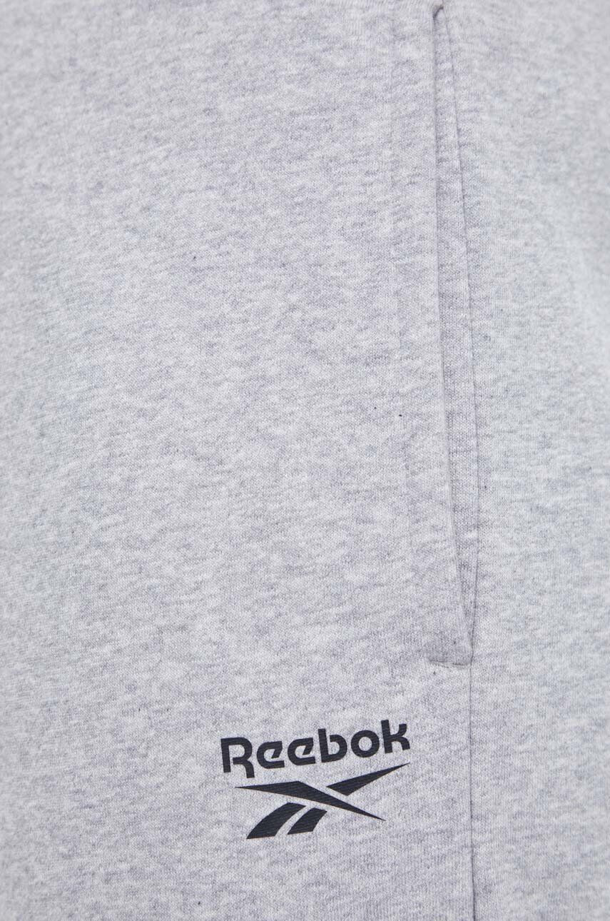 Reebok Šortky pánske šedá farba melanžové - Pepit.sk