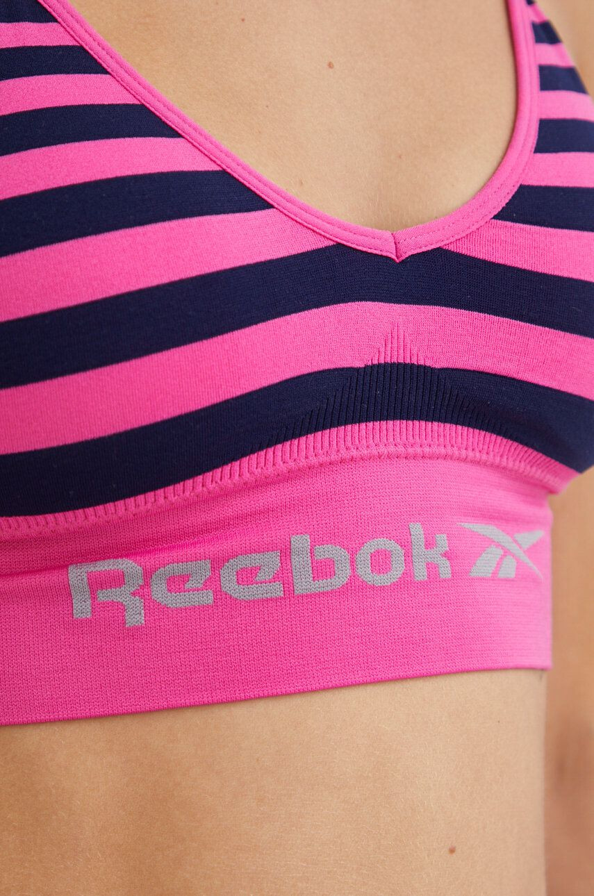 Reebok Športová podprsenka ružová farba vzorovaná - Pepit.sk