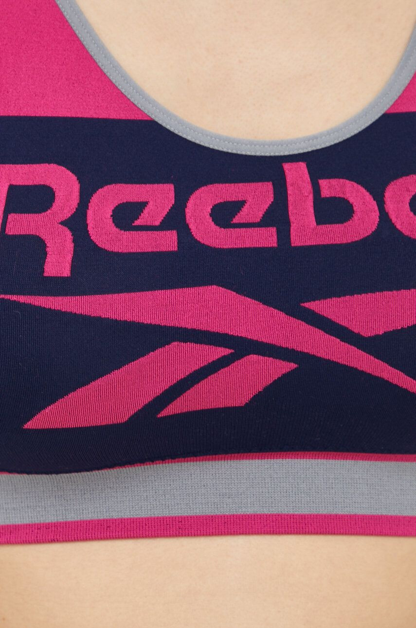 Reebok Športová podprsenka Dilara tmavomodrá farba vzorovaná - Pepit.sk