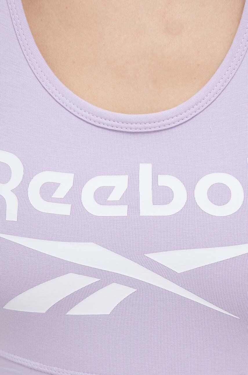 Reebok Športová podprsenka Identity fialová farba - Pepit.sk