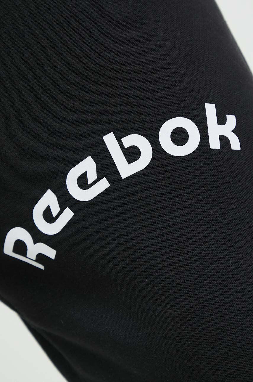 Reebok Tepláky čierna farba s potlačou - Pepit.sk