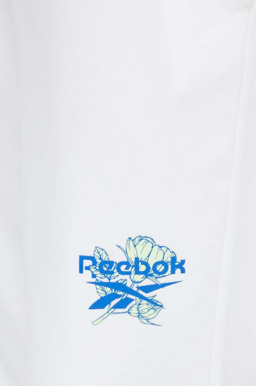 Reebok Tepláky biela farba s potlačou - Pepit.sk