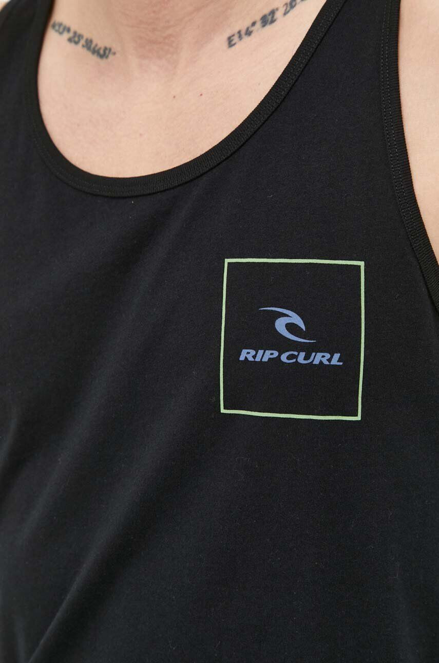 Rip Curl Bavlnené tričko čierna farba - Pepit.sk