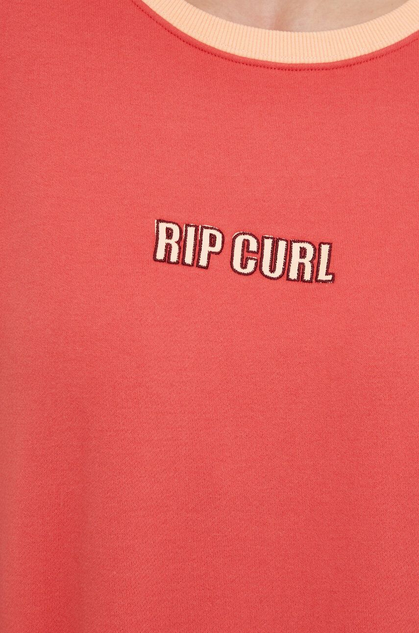 Rip Curl Mikina dámska červená farba s nášivkou - Pepit.sk