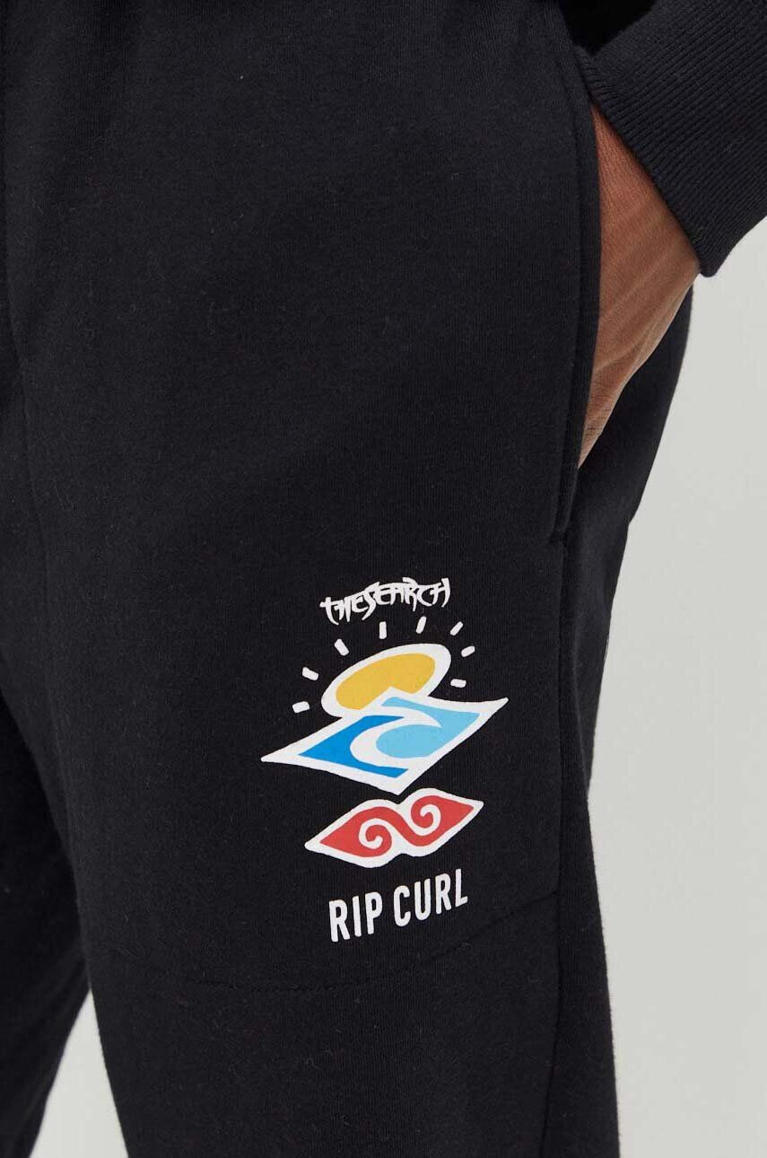 Rip Curl Tepláky čierna farba s potlačou - Pepit.sk