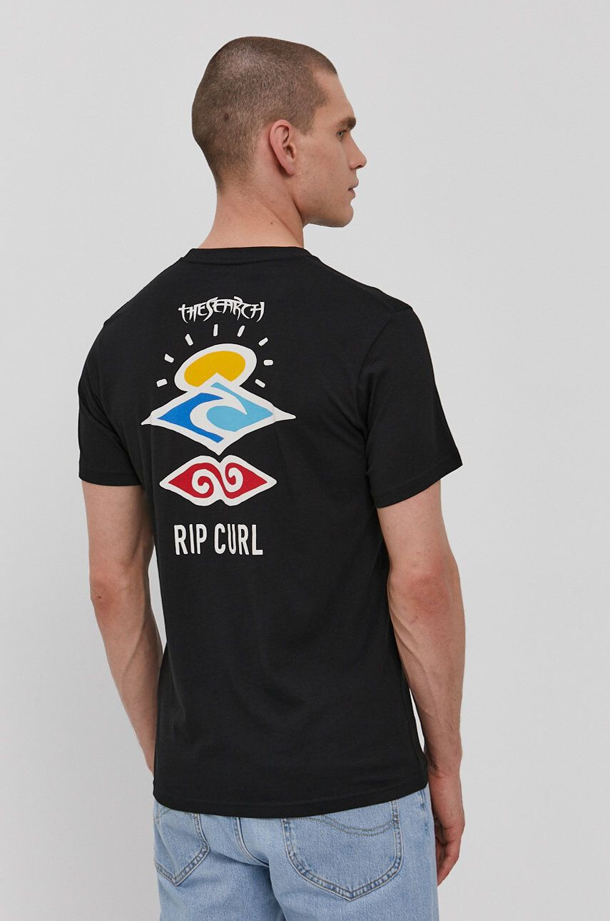 Rip Curl Tričko pánske čierna farba s potlačou - Pepit.sk