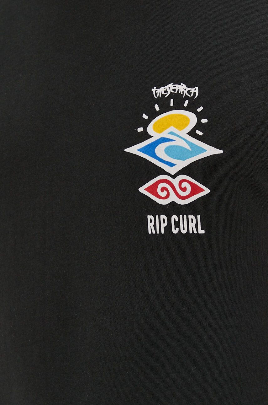 Rip Curl Tričko pánske čierna farba s potlačou - Pepit.sk