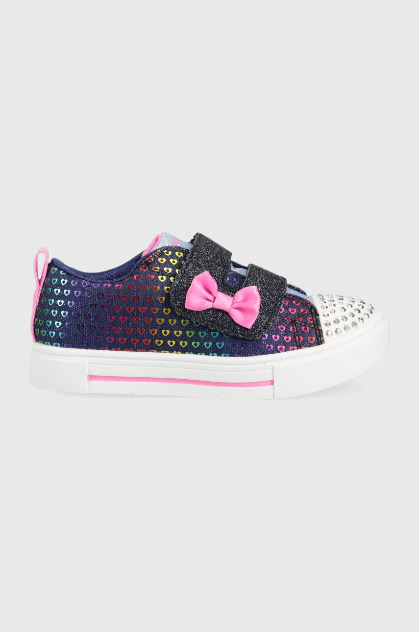 Skechers Detské tenisky Twinkle Sparks Heart Dreamer tmavomodrá farba - Pepit.sk