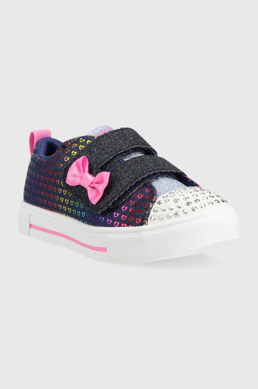 Skechers Detské tenisky Twinkle Sparks Heart Dreamer tmavomodrá farba - Pepit.sk