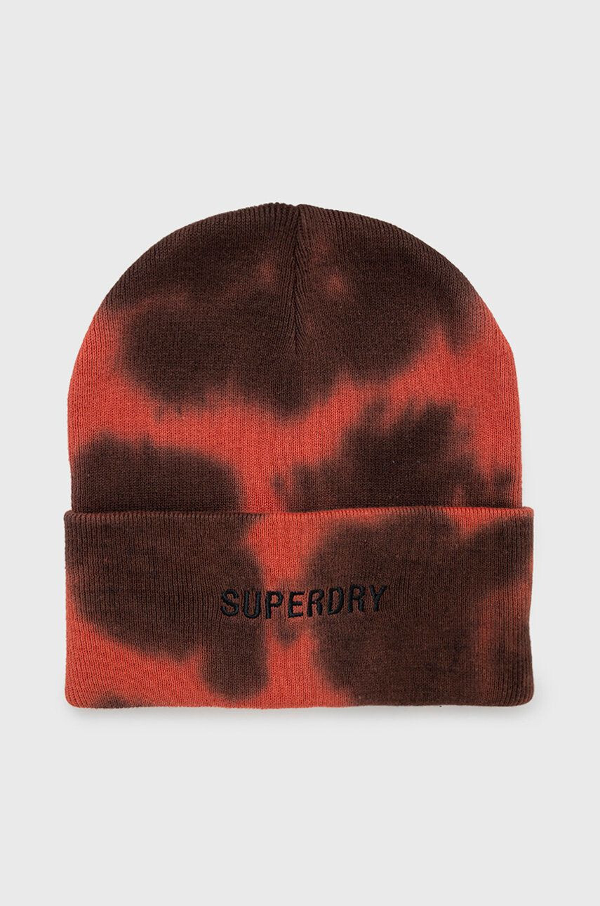 Superdry Bavlnená čiapka červená farba bavlnená - Pepit.sk